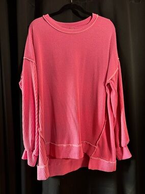 AS Revival Pink Women's Ribbed Long Sleeve Top